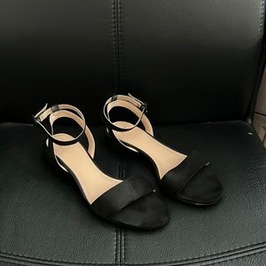 A New Day Ankle Strap Sandals- BLACK